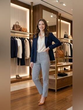 Brooks Brothers Seersucker Stripe Pants | Blue White | Size 6 | Italian Fabric